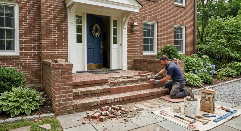 Brick Stoop Repair in Boca Raton, FL