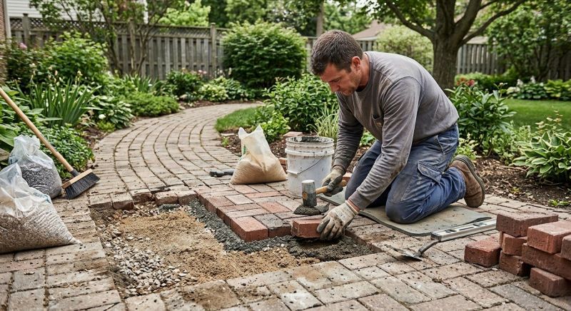 Entryway Brick Repair in Boca Raton, FL