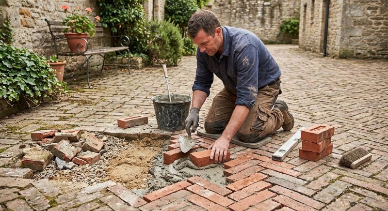 Entryway Brick Repair in Boca Raton, FL
